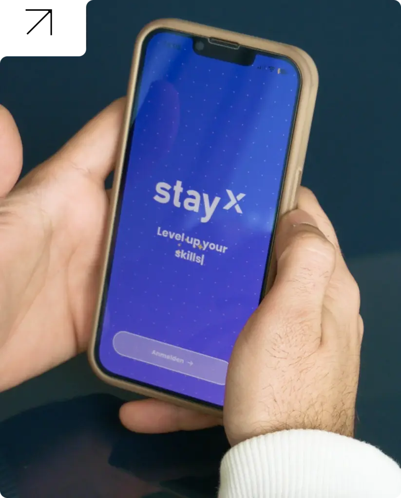 – Ili Digital Stayx Interface Starting the App You Can See the Logo and an Empowering Statement